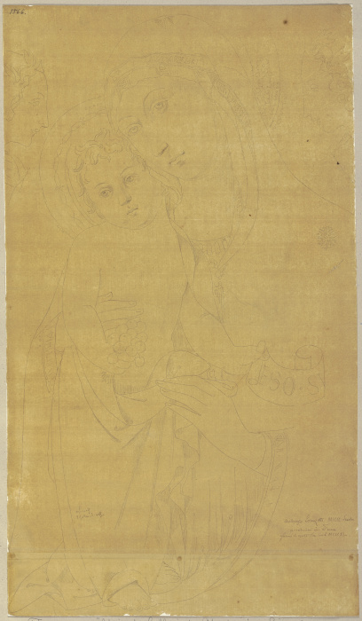 Maria mit dem Jesusknaben nach einem Temperagemälde von Johann Anton Ramboux