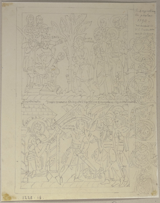Saul und David, aus einem Codex im Archiv von Santa Scolastica bei Subiaco von Johann Anton Ramboux