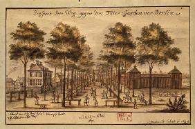 Prospect oder Weg gegen den ThierGarden vor Berlin 1691