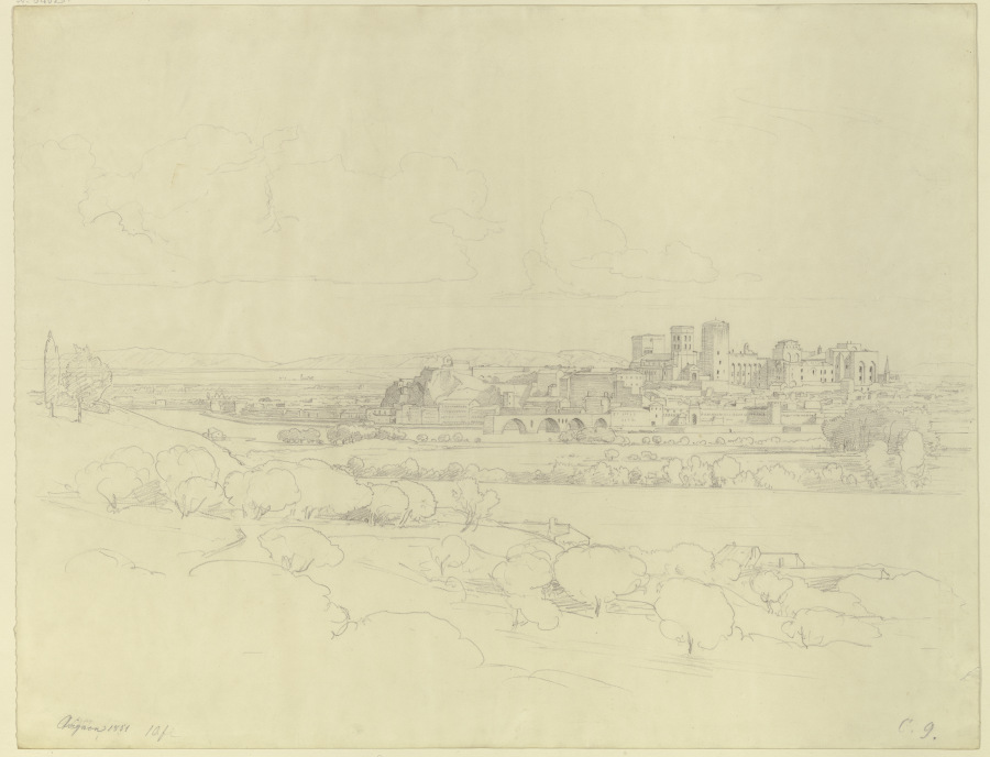Ansicht von Avignon von Johann Wilhelm Schirmer