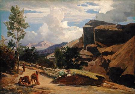 Italian Landscape (Study) von Johann Wilhelm Schirmer