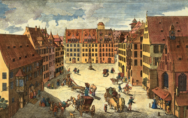 Nürnberg, Milchmarkt von Johann Adam Delsenbach