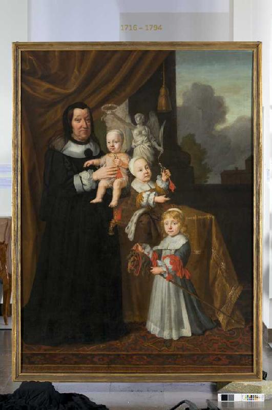 Sophie Eleonore von Sachsen, Landgräfin von Hessen-Darmstadt, als Witwe mit ihren Enkelsöhnen von Johann d. J. Spilberg