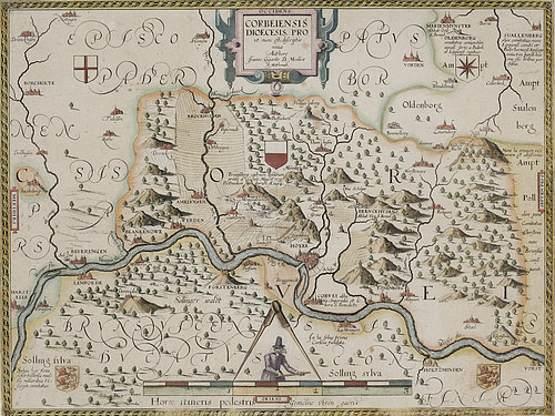 Pauluskarte des Hochstifts Münster aus: 'Prodromus Geographicus...' von Johannes Gigas