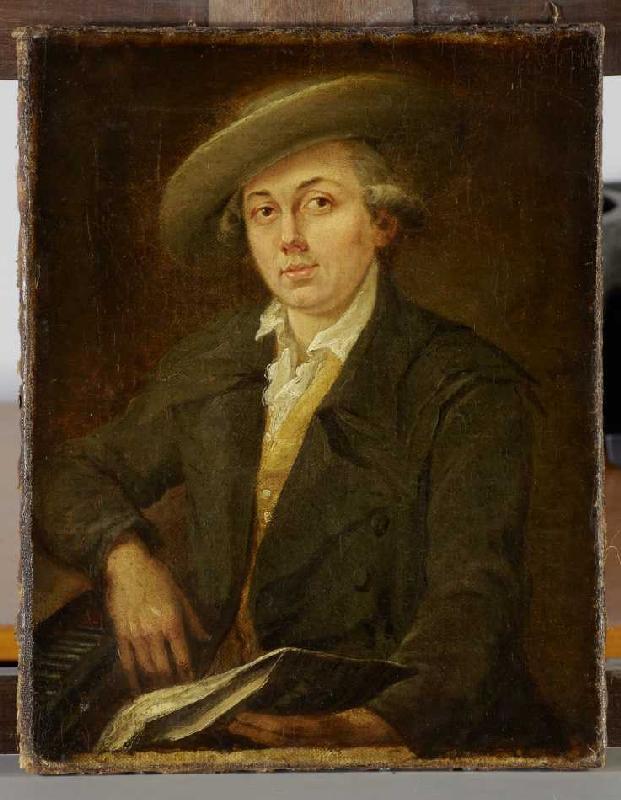 Bildnis eines Musikers (Bildnis des Komponisten Joseph Martin Kraus?) von Johann Georg Schütz