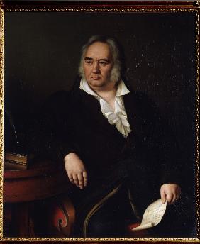 Porträt des Dichters Iwan A. Krylow (1769-1844) 1832
