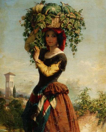 An Italian Fruit Seller von John Adam P. Houston