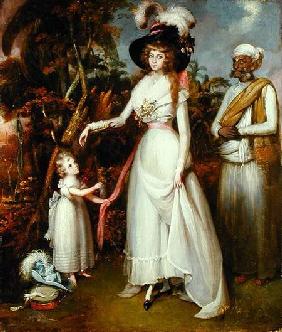 Mrs Graham of Kinross, her Daughter and a Jamadar c.1786