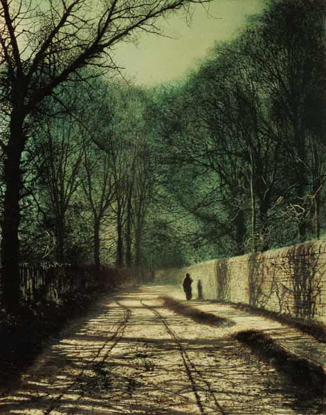 Tree Shadows in the Park Wall, Roundhay, Leeds, 1872 (oil on canvas) von John Atkinson Grimshaw