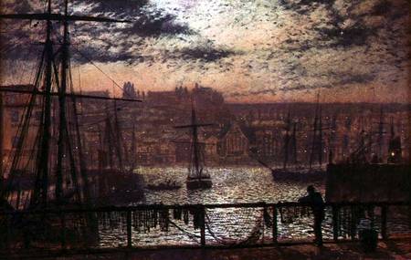 Whitby Harbour from Station Quay von John Atkinson Grimshaw