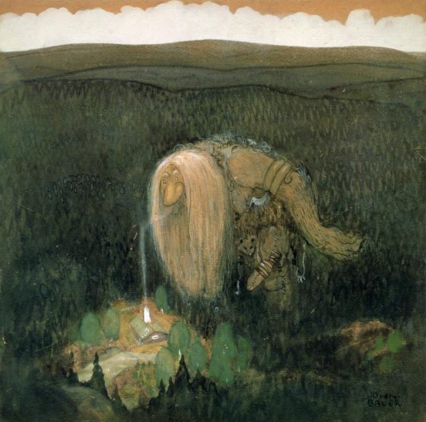A Forest Troll, c.1913 (w/c on paper) von John Bauer