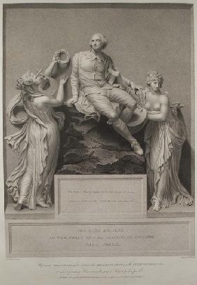 Shakespeare mit der Muse der Literatur und dem Genius der Malerei 1803