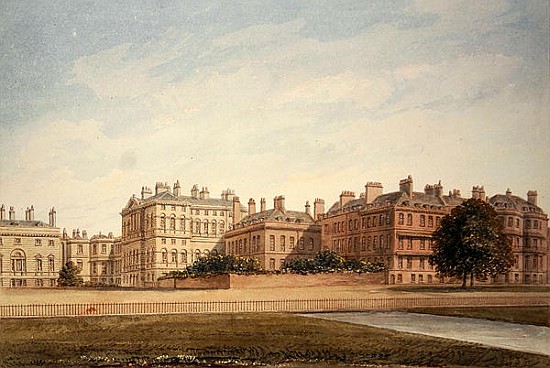 The Treasury and houses in Downing Street from St. James''s Park von John Buckler