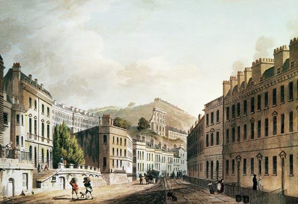 Axford and Paragon Buildings from 'Bath, Illustrated by a Series of Views', engraved by I. Hill 1806