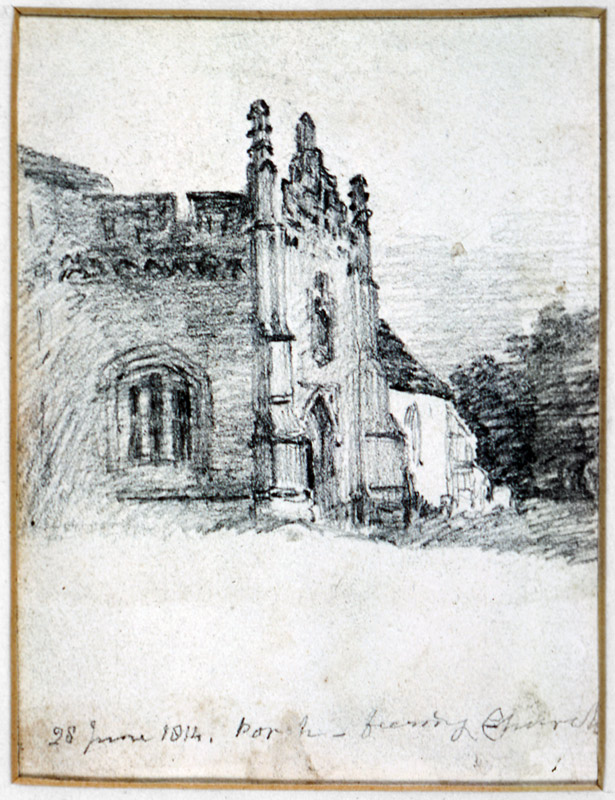 Porch of Feering Church, 28th June von John Constable