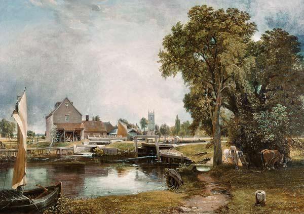 Schleuse und Mühle in Dedham 1820