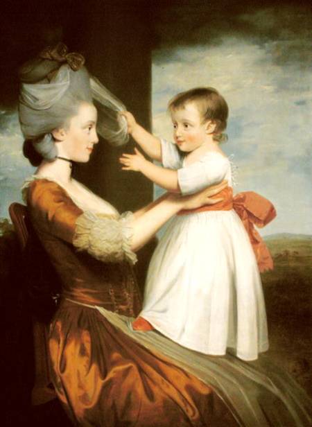 A Portrait of Elizabeth Mortlock (b.1756) and her son John Mortlock the Younger von John Downman