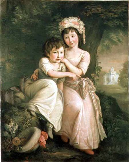 Portrait of Stephen Peter and Mary Anne Rigaud as Children von John Francis Rigaud