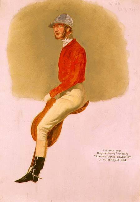 Portrait sketch of P.P. Rolt Esq. for 'Steeple Chase Cracks' von John Frederick Herring d.Ä.