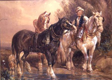 Boy and Cart Horses von John Frederick Tayler