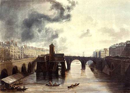 Pont Notre Dame, from 'Views on the Seine' von John Gendall