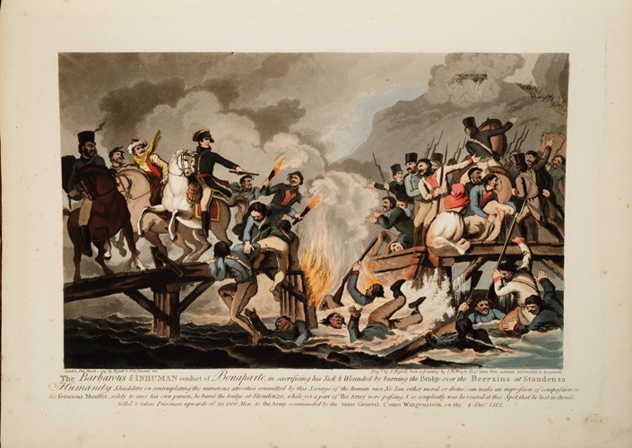 Rückzug der Französischen Armee über die Beresina im November 1812 von John Hassell