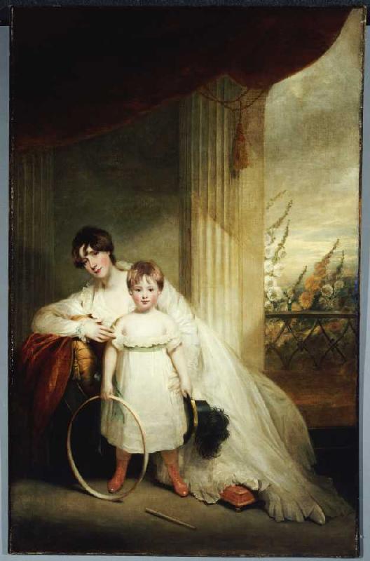Bildnis der Mrs.Grenfell mit ihrem Sohn von John Hoppner