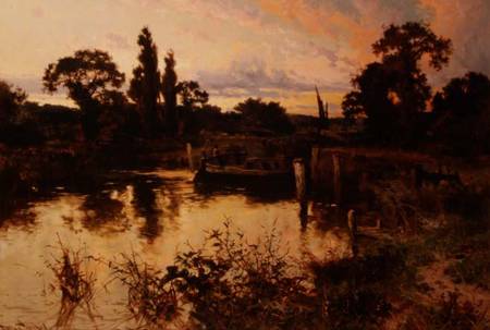 The River at Sunset von John Horace Hooper