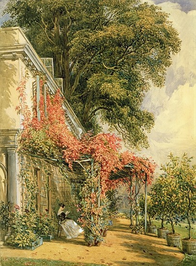 Garden Front of Mr. Robert Vernon''s House at Twickenham von John James Chalon