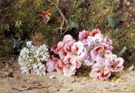 Butterfly and Flowers von John Jessop Hardwick