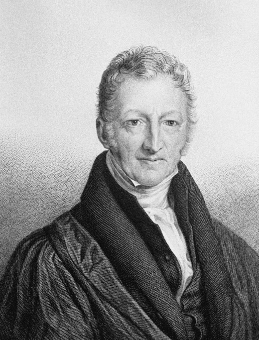 Porträt von Thomas Robert Malthus (1766-1834) von John Linnell