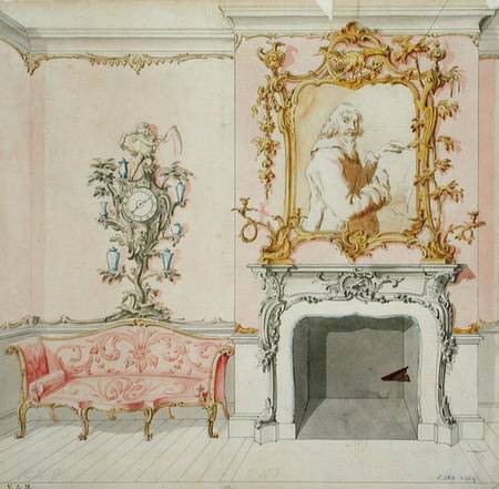 Proposal for a drawing room interior von John Linnell