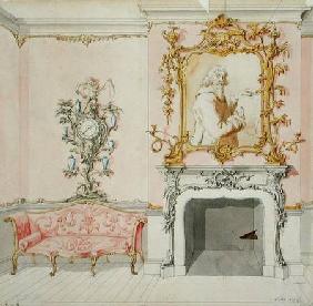 Proposal for a drawing room interior 1755-60  o