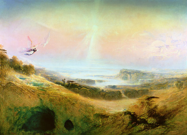 The Celestial City and the River of Bliss, 1841 (oil on canvas) von John Martin