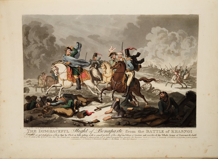 Napoleon Bonaparte flüchtet nach der Schlacht bei Krasnoi von John Massey Wright