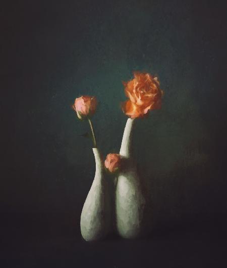 Rose und Vase