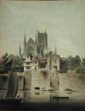 West View of Worcester Cathedral 1798  on