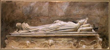The Tomb of Ilaria del Carretto Guinigi, Lucca Cathedral  on von John Ruskin
