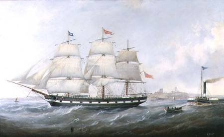 The Ship 'Salacia' at the Mouth of the Tyne von John Scott