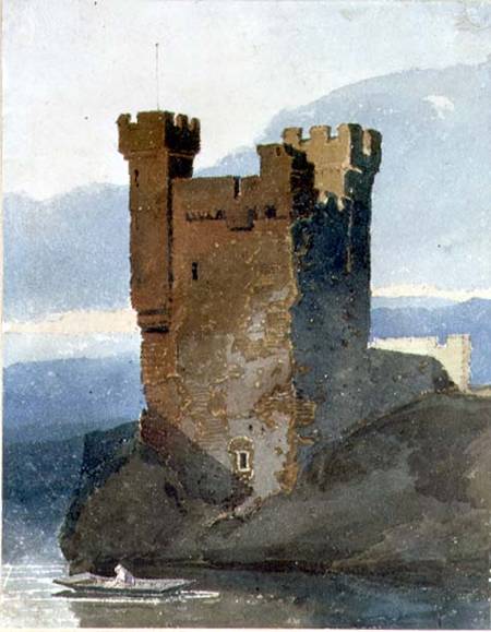 Castle by Water (pencil, w/c on von John Sell Cotman