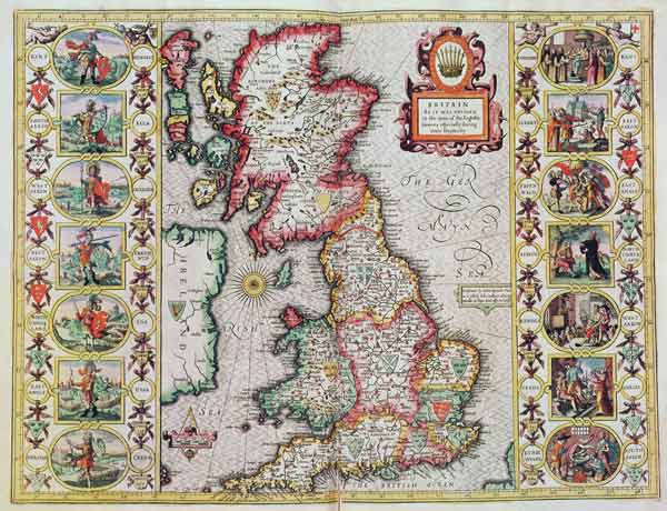 Britain As It Was Devided In The Tyme of the Englishe Saxons especially during their Heptarchy (hand von John Speed