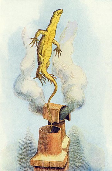 There Goes Bill!'', illustration from ''Alice in Wonderland'' Lewis Carroll (1832-9) von John Tenniel