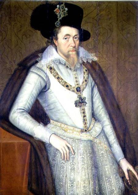 James I (1603-25) and VI of Scotland (1567-1625) von John the Younger Decritz