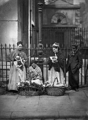 Covent Garden Flower Women, from ''Street Life in London'', 1877-78 (woodburytype) 