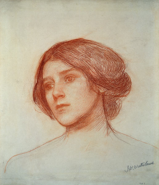 Head of a Girl von John William Waterhouse