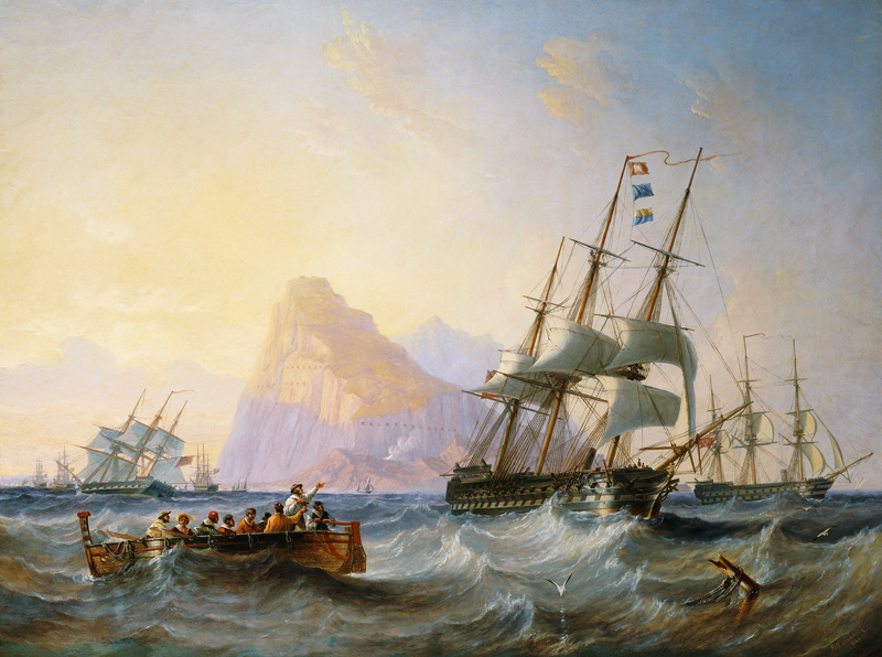 Kriegsschiffe vor Gibraltar von John Wilson Carmichael