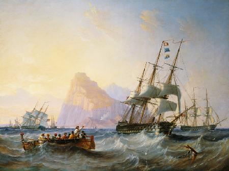Kriegsschiffe vor Gibraltar 1855