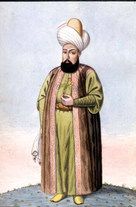 Othman (Osman) I (1259-1326), founder of the Ottoman empire, Sultan 1299-1326, from 'A Series of Por von John Young