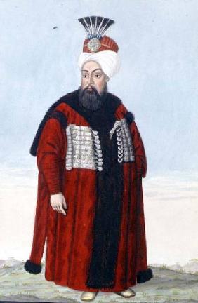 Ahmed II (1642-95) Sultan 1691-95, from 'A Series of Portraits of the Emperors of Turkey' 1808