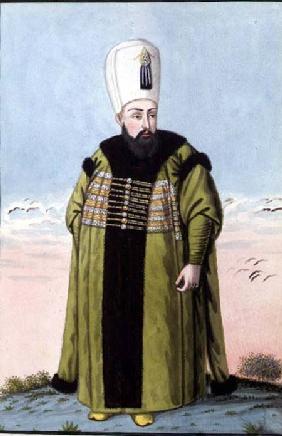 Ibrahim (1615-48) Sultan 1640-48, from 'A Series of Portraits of the Emperors of Turkey' 1808